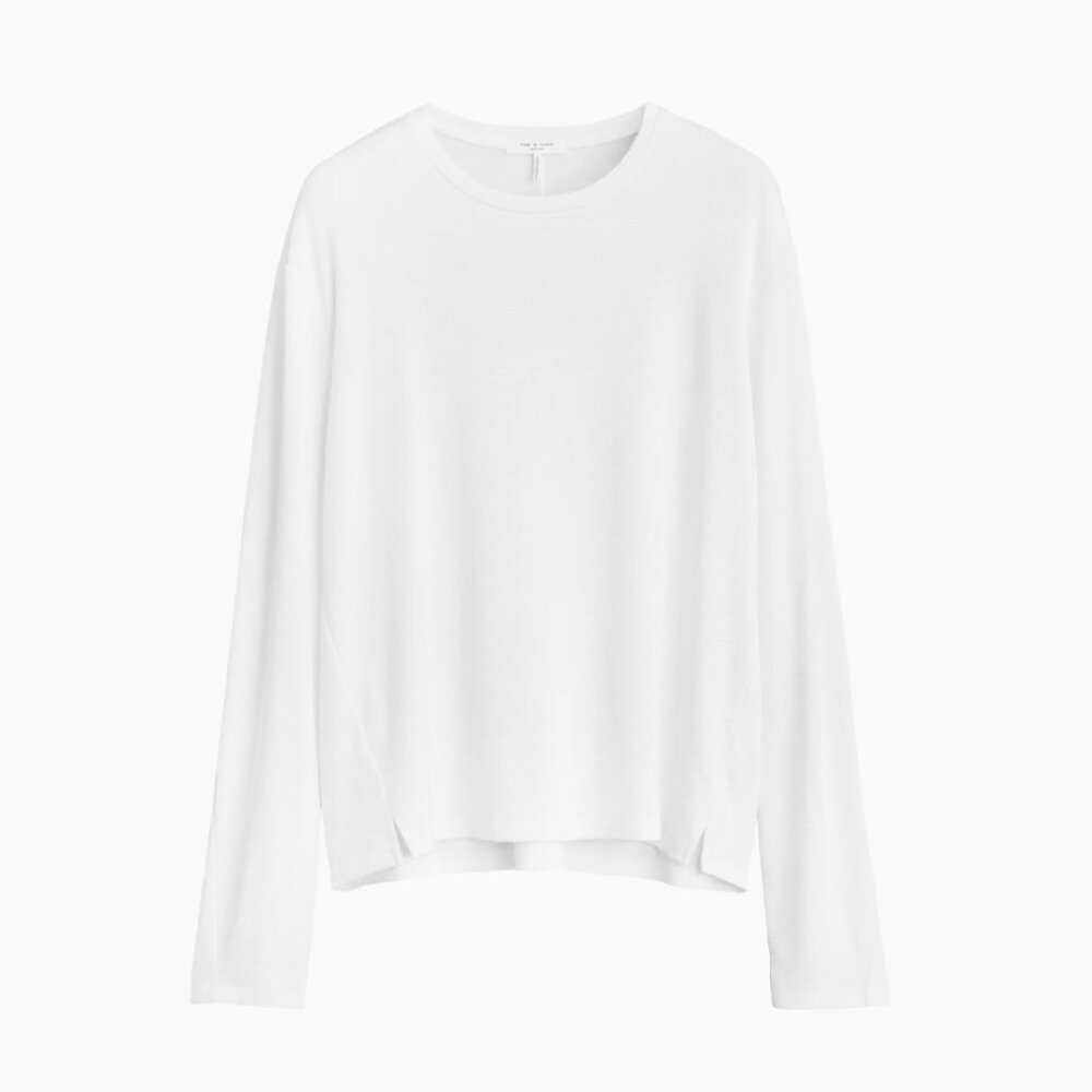 rag & bone  Long-Sleeve Jersey T-Shirt | Color: White | Size: S